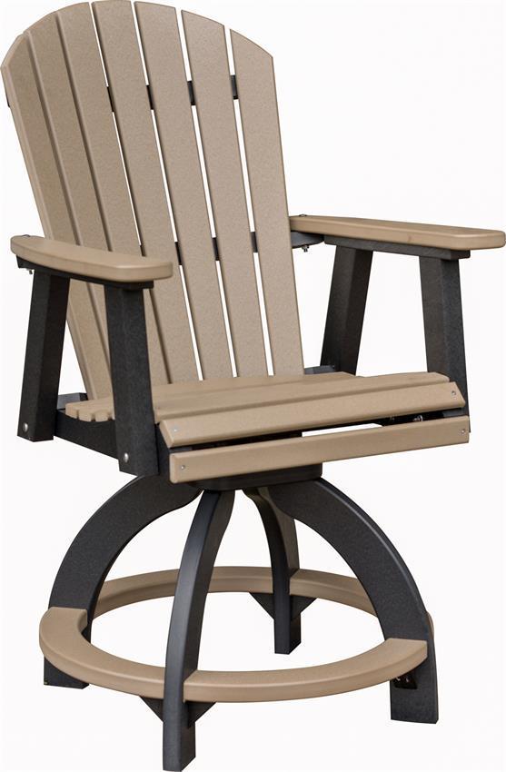 Berlin Gardens Comfo-Back Outdoor Swivel Poly Counter Chair from