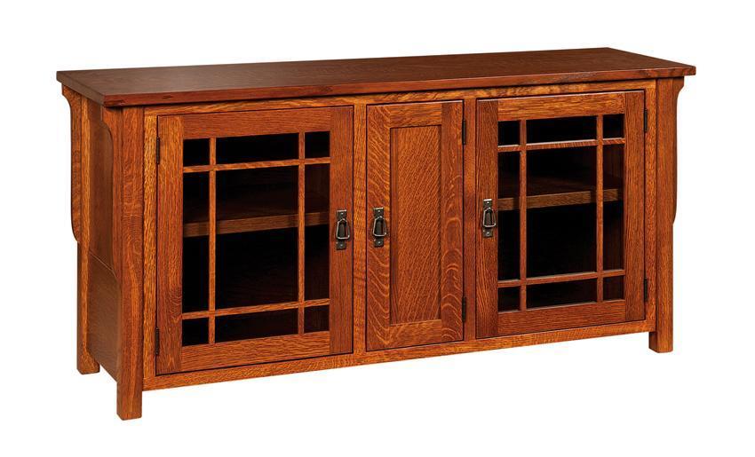 Amish Lancaster Mission Style Tv Stand Without Drawers