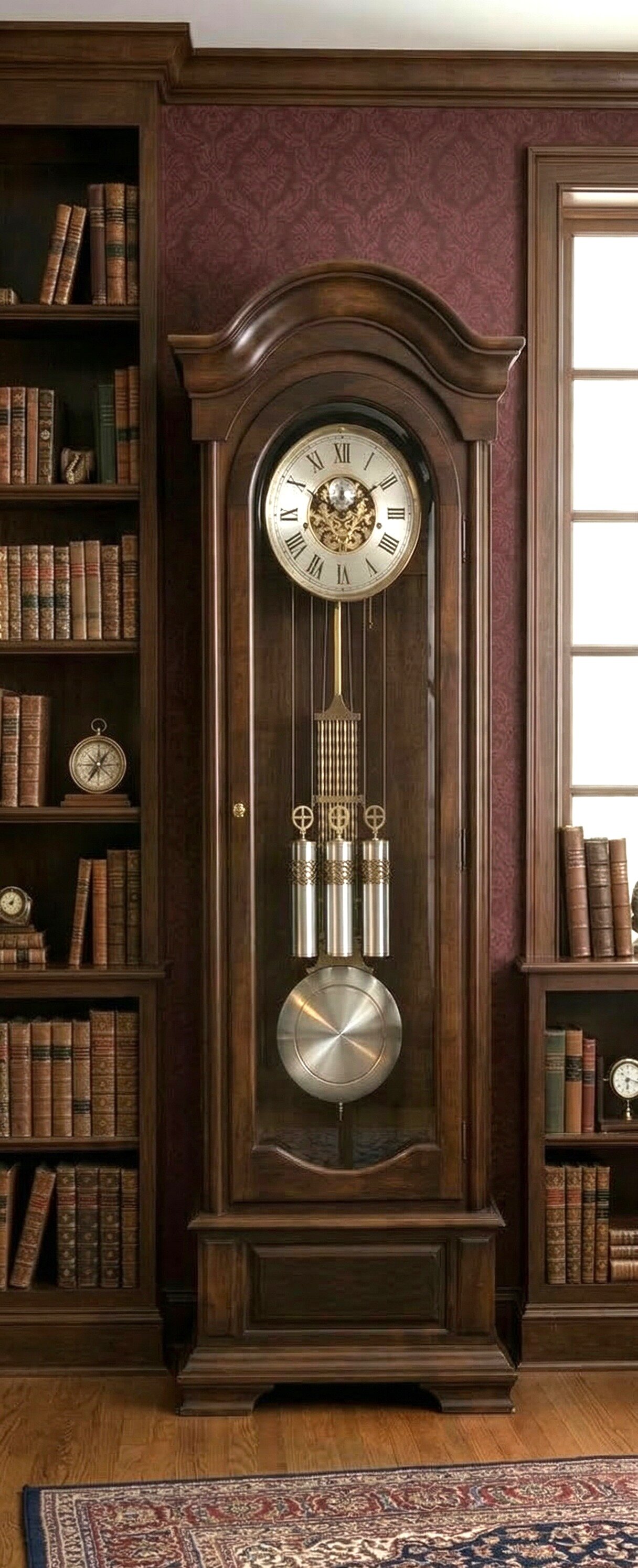 Amish Made to Order Grandfather Clock with Auto Night Silencer