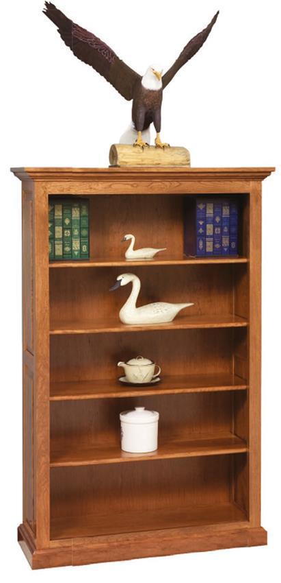 Solid Wood Raised Panel Bookcase from DutchCrafters Amish Furniture