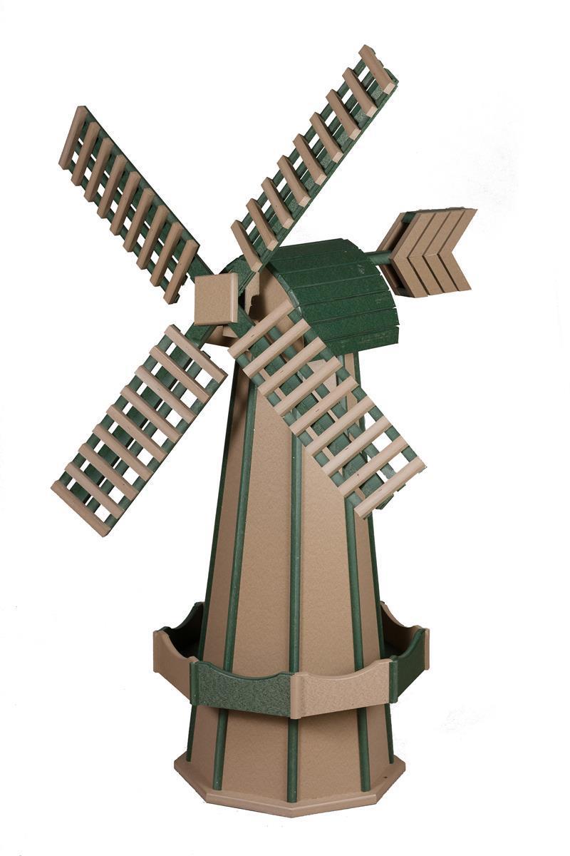 46/" Octagon Polywood Dutch Windmill Clay with WhiteTrim