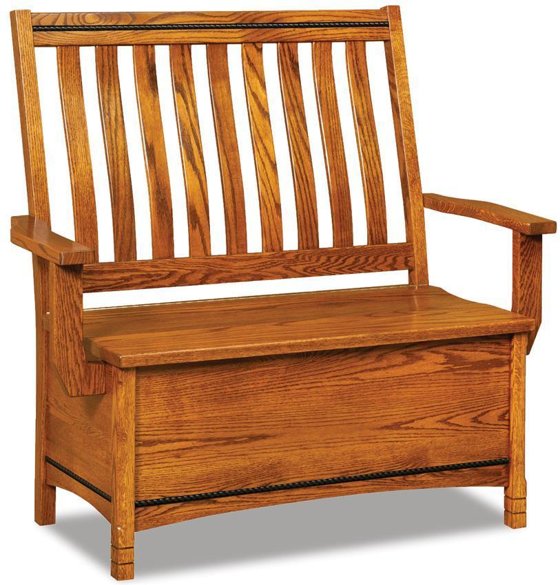 Custom Mission Storage Bench from DutchCrafters Amish Furniture