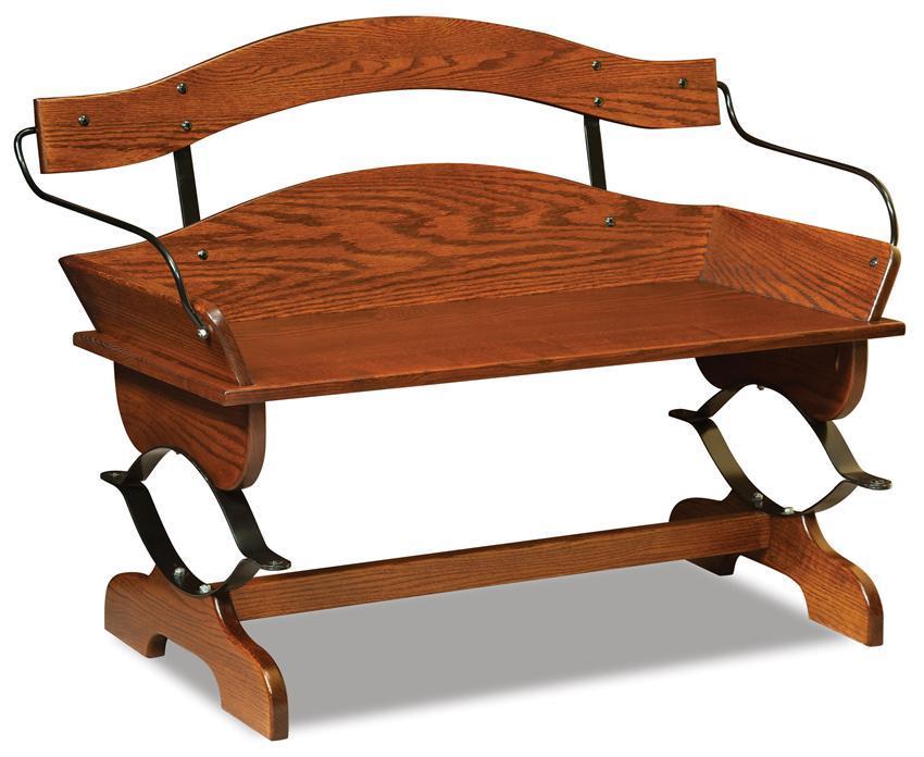 Carriage Entryway Buckboard Bench from DutchCrafters Amish Furniture