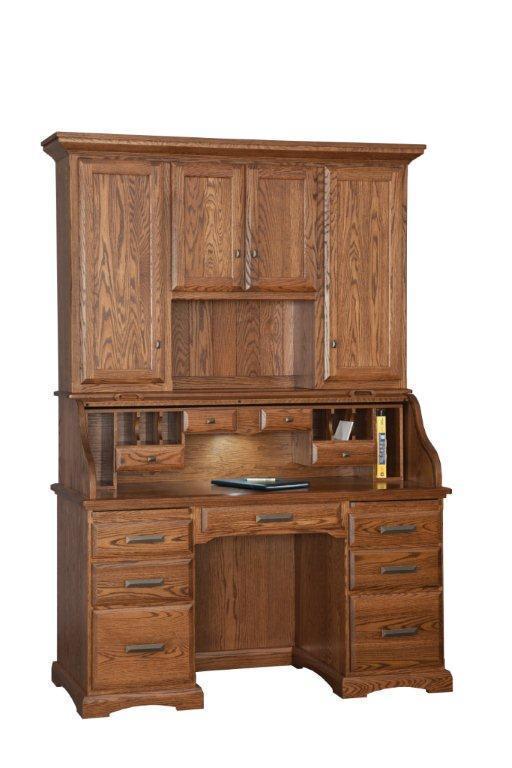 Roll Top Desk with Hutch from DutchCrafters Amish Furniture