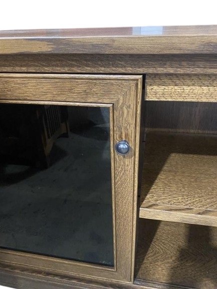 TV Console with 2 Sliding Glass Doors from DutchCrafters Amish