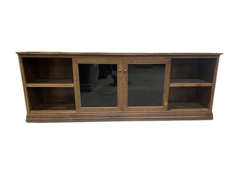 TV Console with 2 Sliding Glass Doors from DutchCrafters Amish