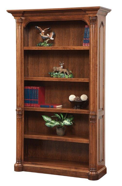 Amish-Crafted Bookcase with Crown Moulding |