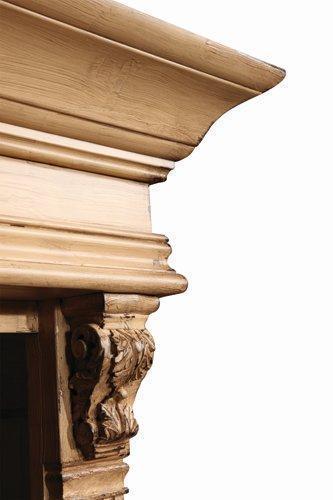 Molding and details of Amish Library Bookcase