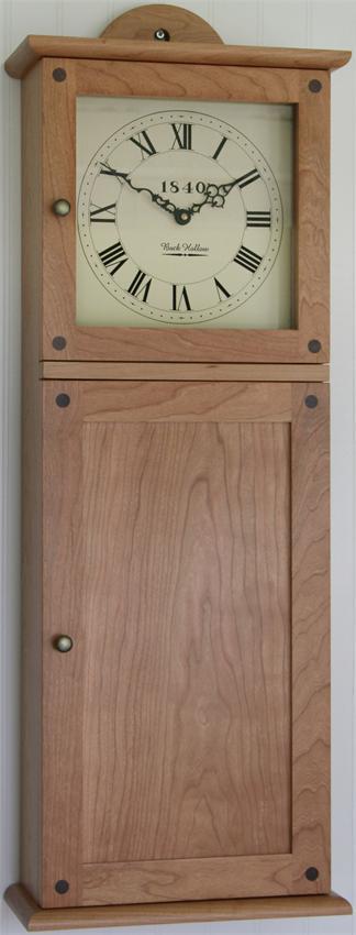 Amish Shaker Storage Wall Clock From Dutchcrafters