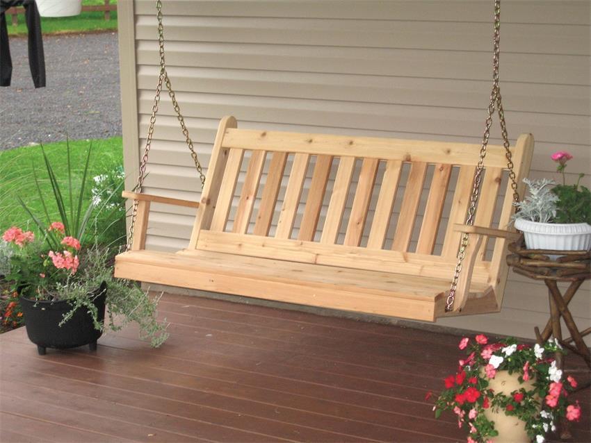 Cedar Traditional English Swing from DutchCafters Amish Furniture
