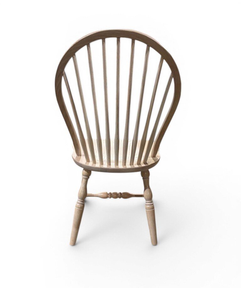 Amish 9-Spindle Windsor Dining Chair - Solid Wood American Quality