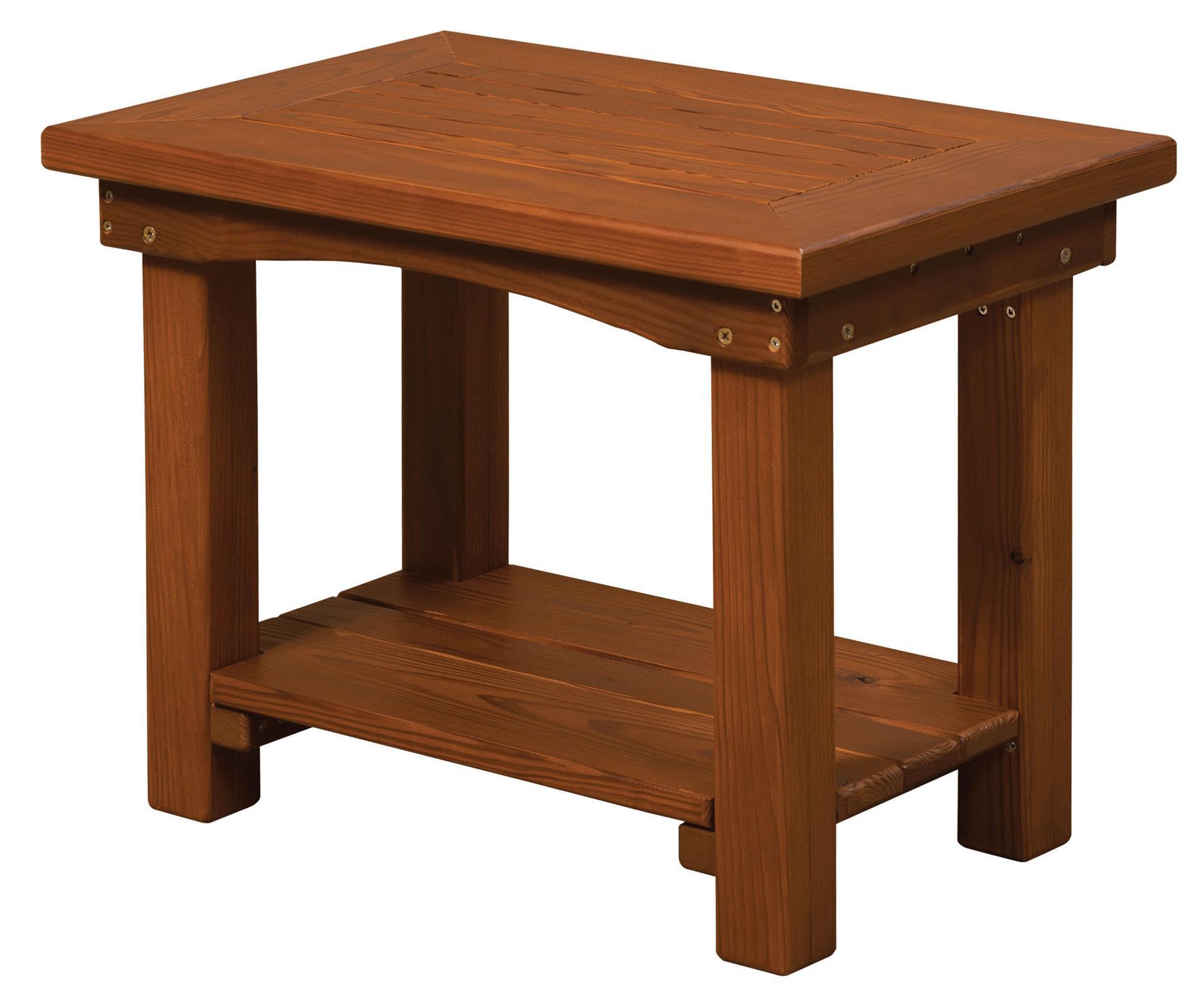 Cedar Wood Small End Table From DutchCrafters Amish Furniture