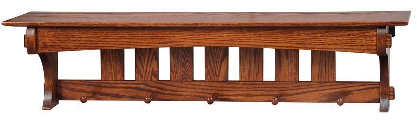 Hardwood 48" Aspen Mission Shelf from DutchCrafters Amish Furniture
