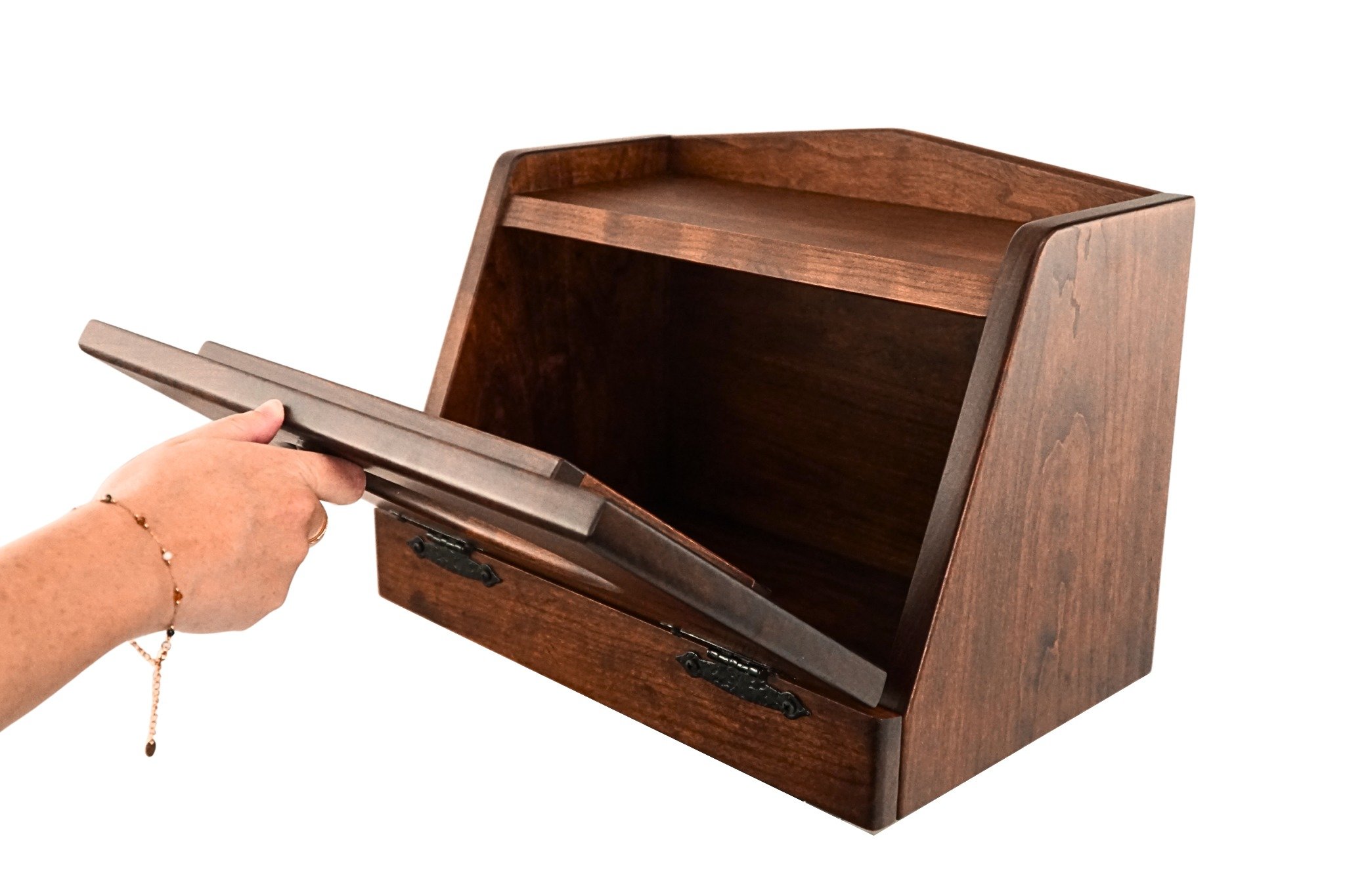Bread Box with Plexiglass Front by Dutchcrafters Amish Furniture Store