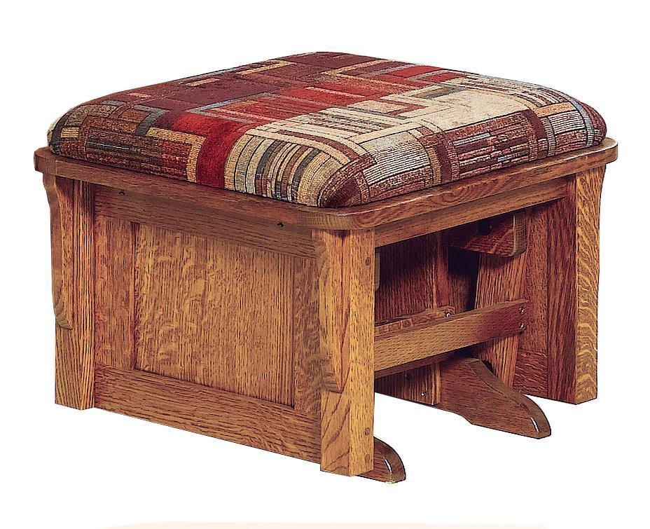 22" Wood Gliding Ottoman - DutchCrafters Amish Furniture Store