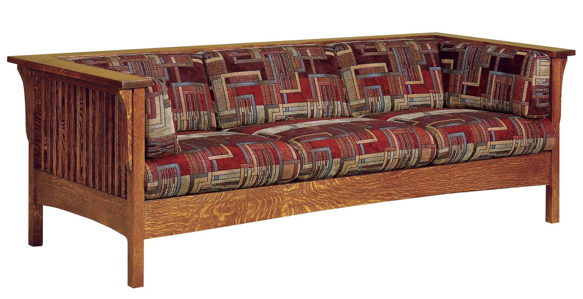 84" Mission Club Sofa from DutchCrafters Amish Furniture
