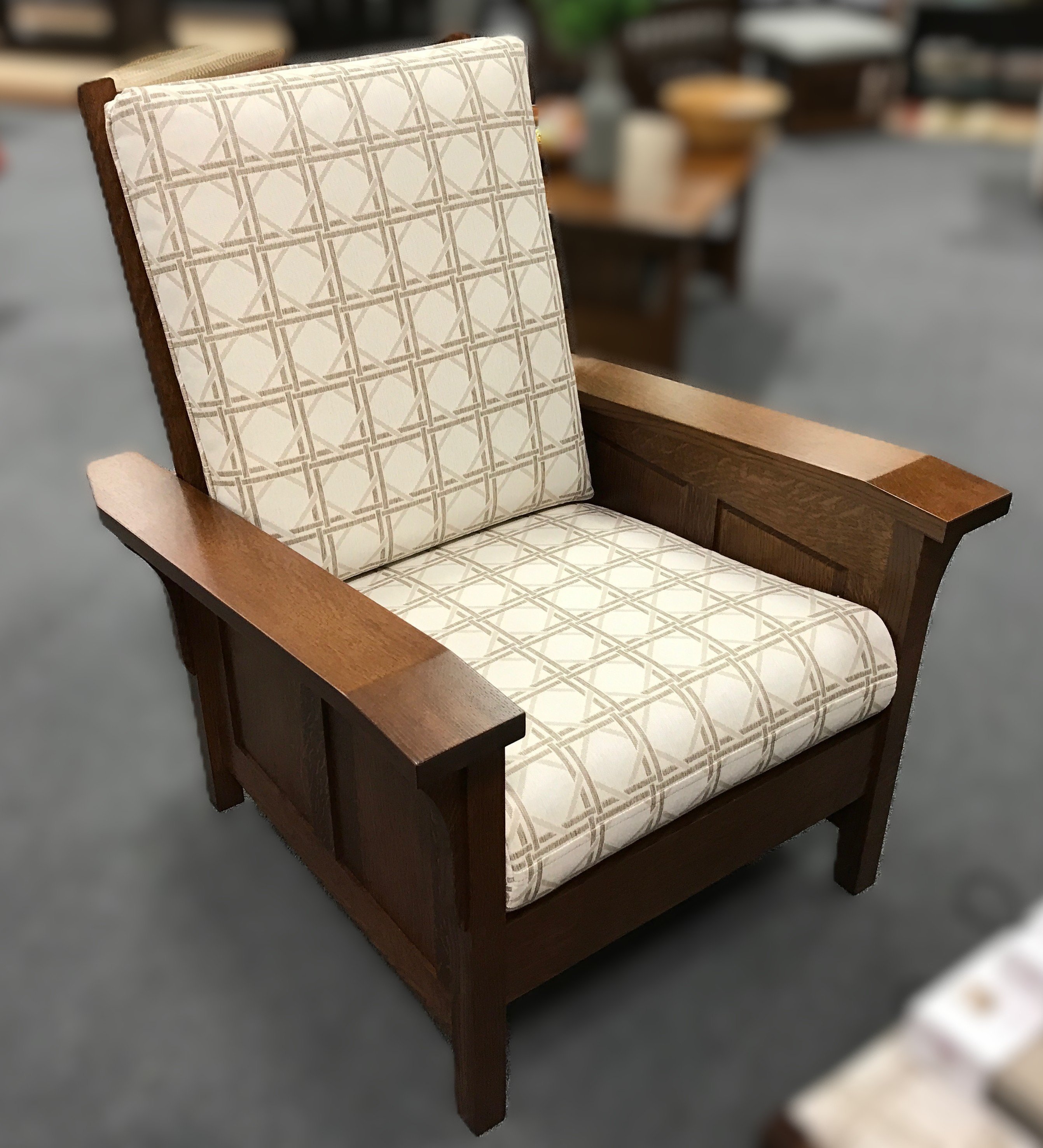 Amish Mission Morris Chair with Genuine Leather | Amish Recliner