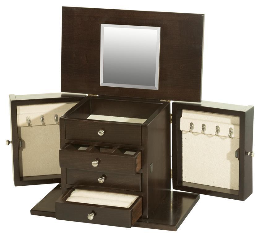 Wood Caledonia Four Drawer Jewelry Chest from DutchCrafters Amish