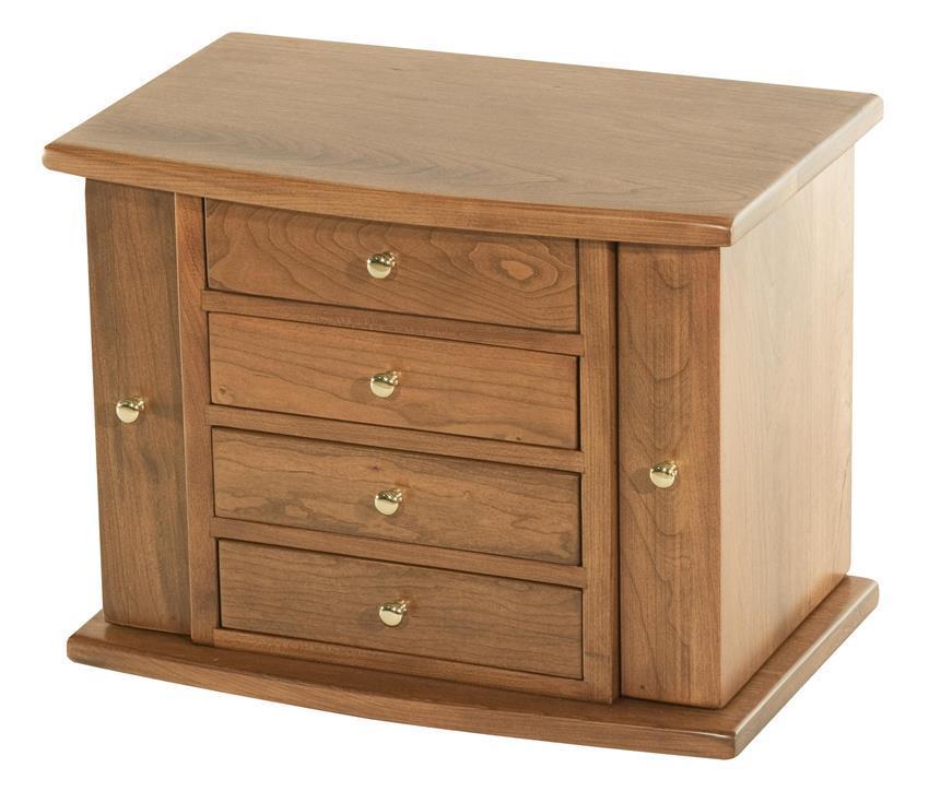 Hardwood Four Drawer Jewelry Chest from DutchCrafters Amish Furniture