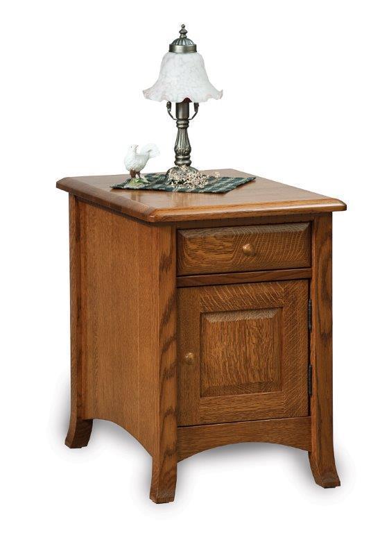 17" Oak Wood End Table from DutchCrafters Amish Furniture