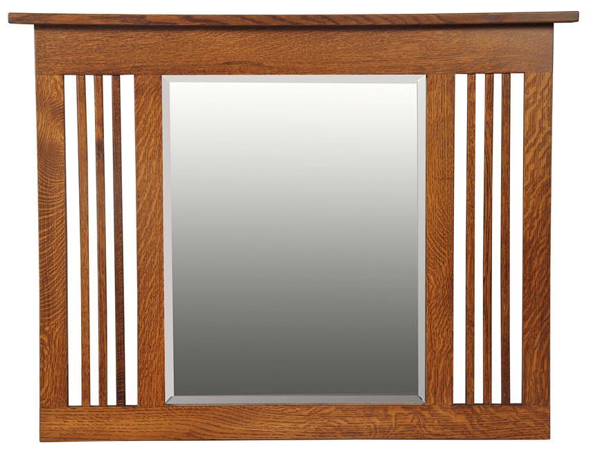 Amish Hardwood Upright Landmark Mission Mirror from DutchCrafters