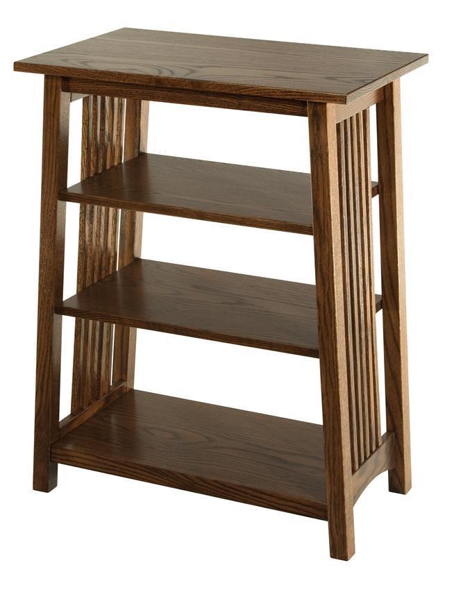 Amish Hardwood Mission Stand with Three Shelves