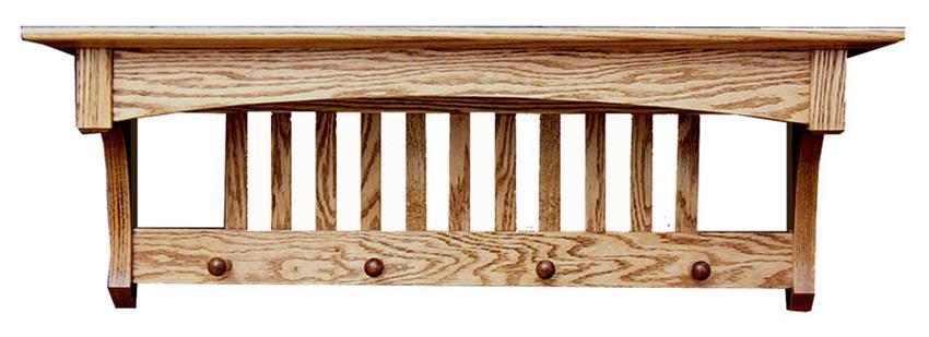 Hardwood Deluxe Mission Shelf from DutchCrafters Amish Furniture