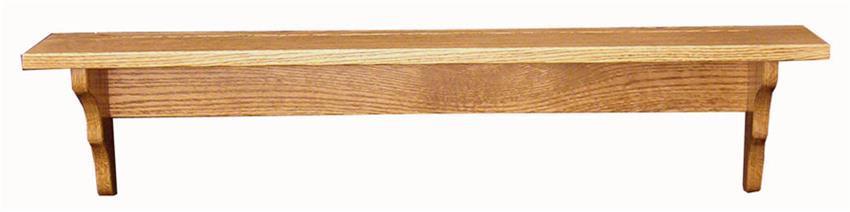 Amish Oak Wood Plain Shelf from DutchCrafters Amish Furniture