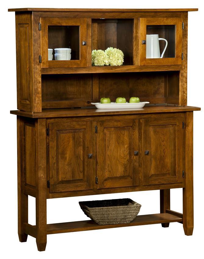 Custom Stepback Hutch Cupboard Cabinet - Amish Handcrafted Solid Wood