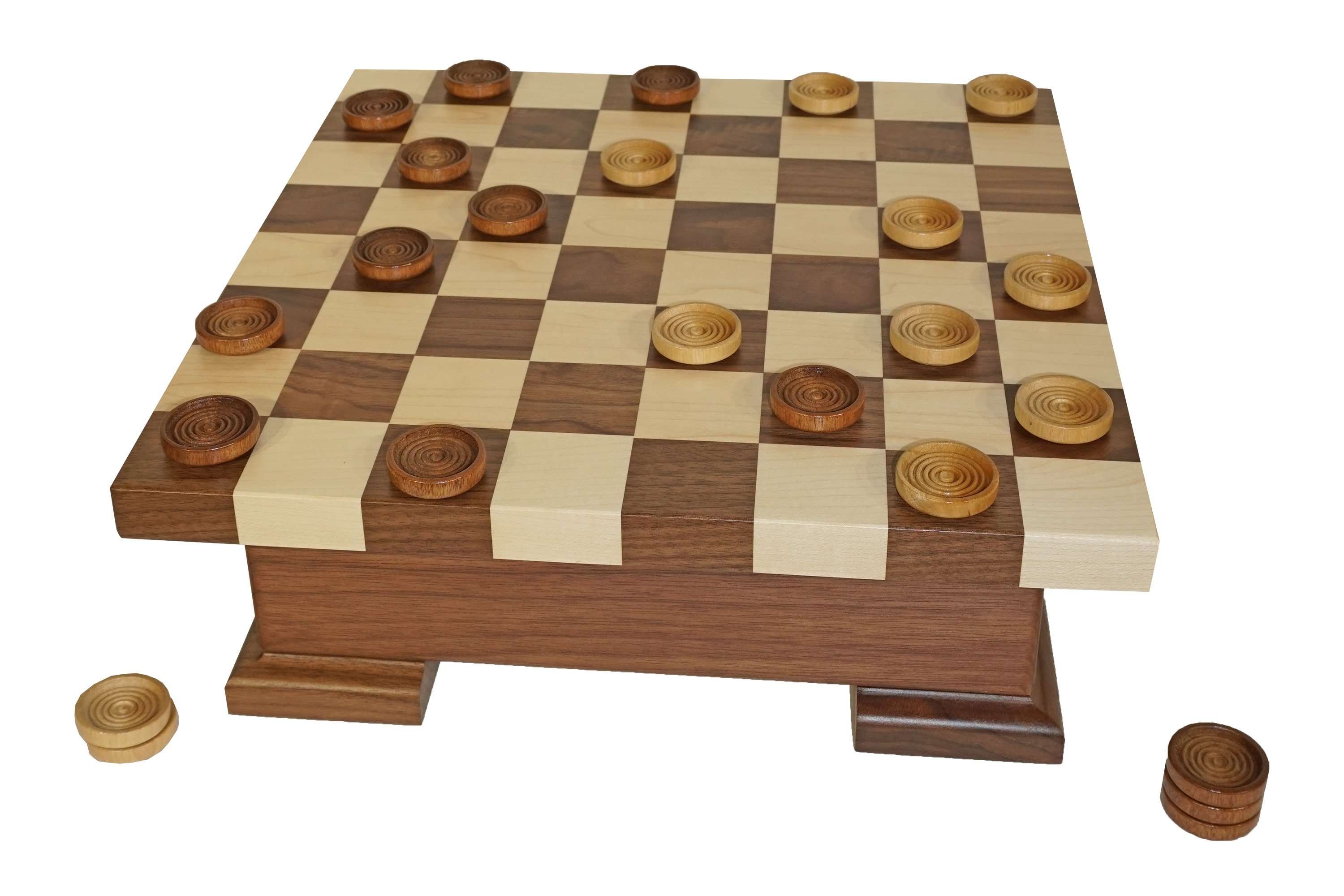 Straight Up Chess Board - Walnut Maple