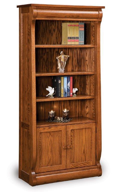 36" Oak Wood Bookcase from DutchCrafters Amish Furniture