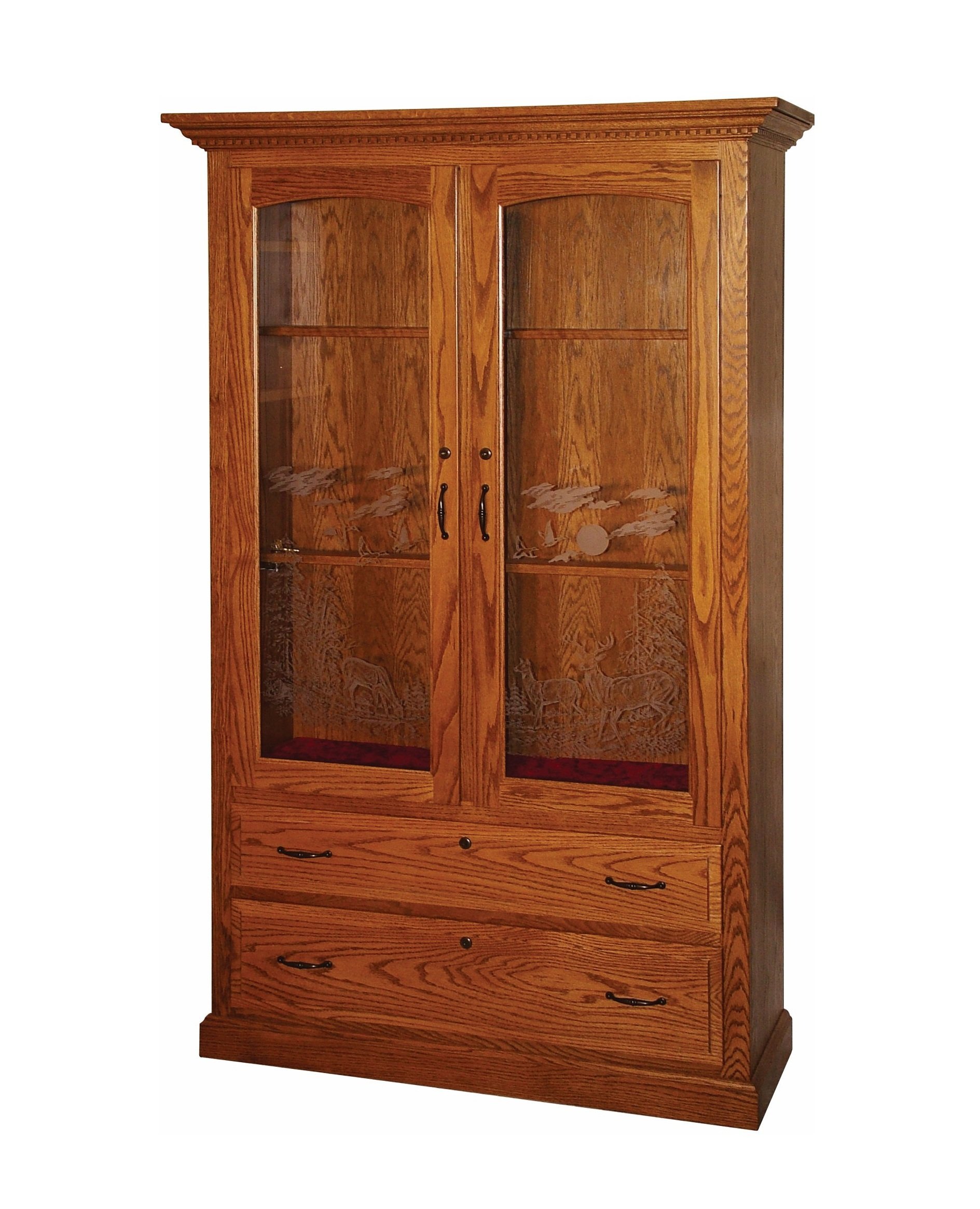 Big Game Solid Wood Gun Cabinet From Dutchcrafters Amish Furniture