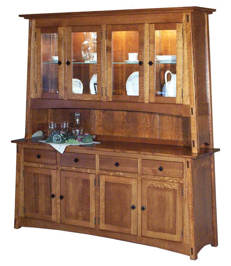 Mission 4-Door Hutch from DutchCrafters Amish Furniture Store