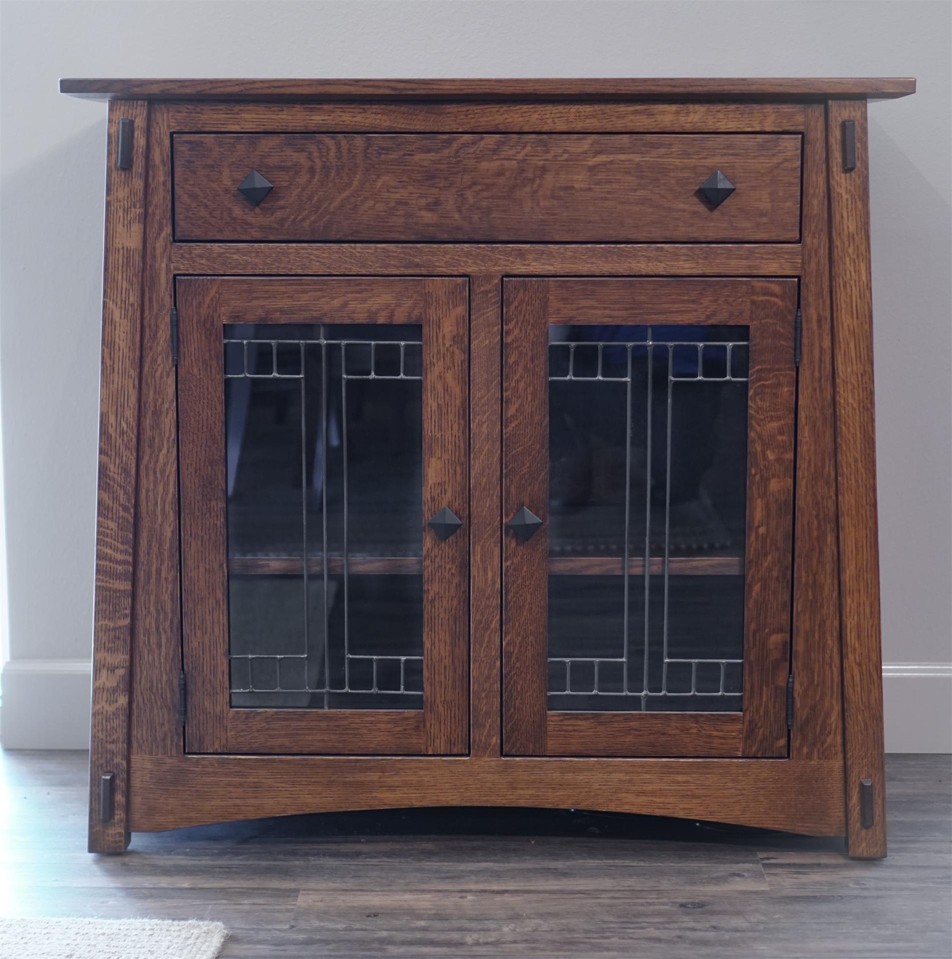 Solid Wood Mission Server Cabinet from DutchCrafters Amish Furniture