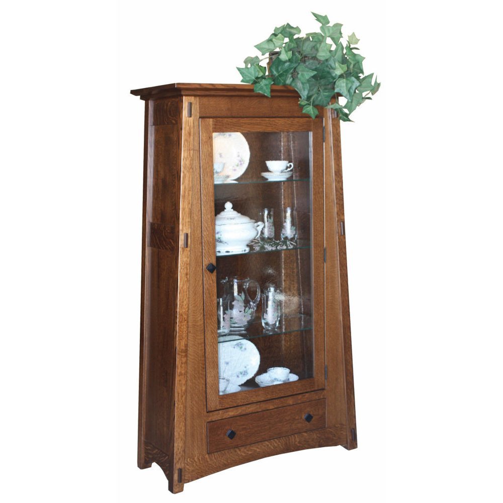 Small Mission Curio Cabinet from DutchCrafters Amish Furniture