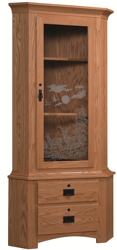 Springfield 9-Gun Corner Cabinet From Dutchcrafters Amish Furniture