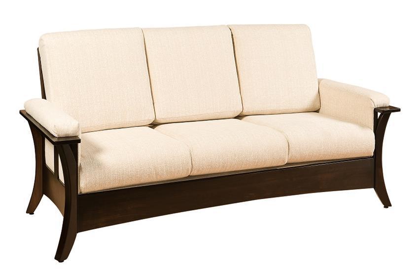 Solid Wood Frame Upholstered Sofa from DutchCrafters Amish Furniture