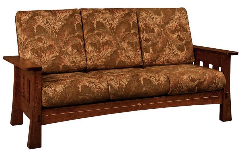 77" Wood Frame Custom Sofa from DutchCrafters Amish Furniture