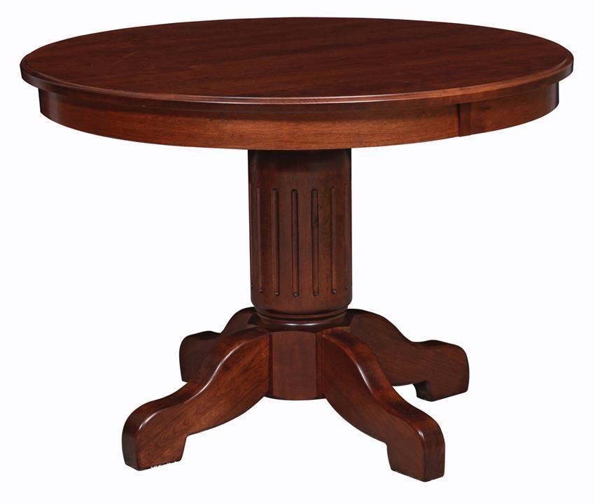 42" Pedestal Dining Table with Carved Base |