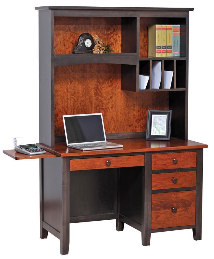 Amish Desk with Architectural Detailing & Hutch Option |