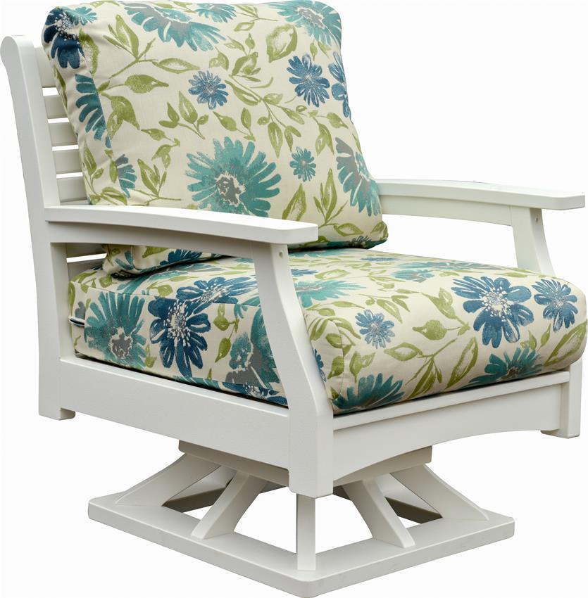 Berlin Gardens Classic Terrace Poly Upholstered Swivel Rocker from