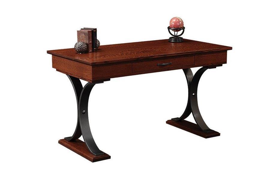 Modern Writing Desk With A Curved Metal Base |