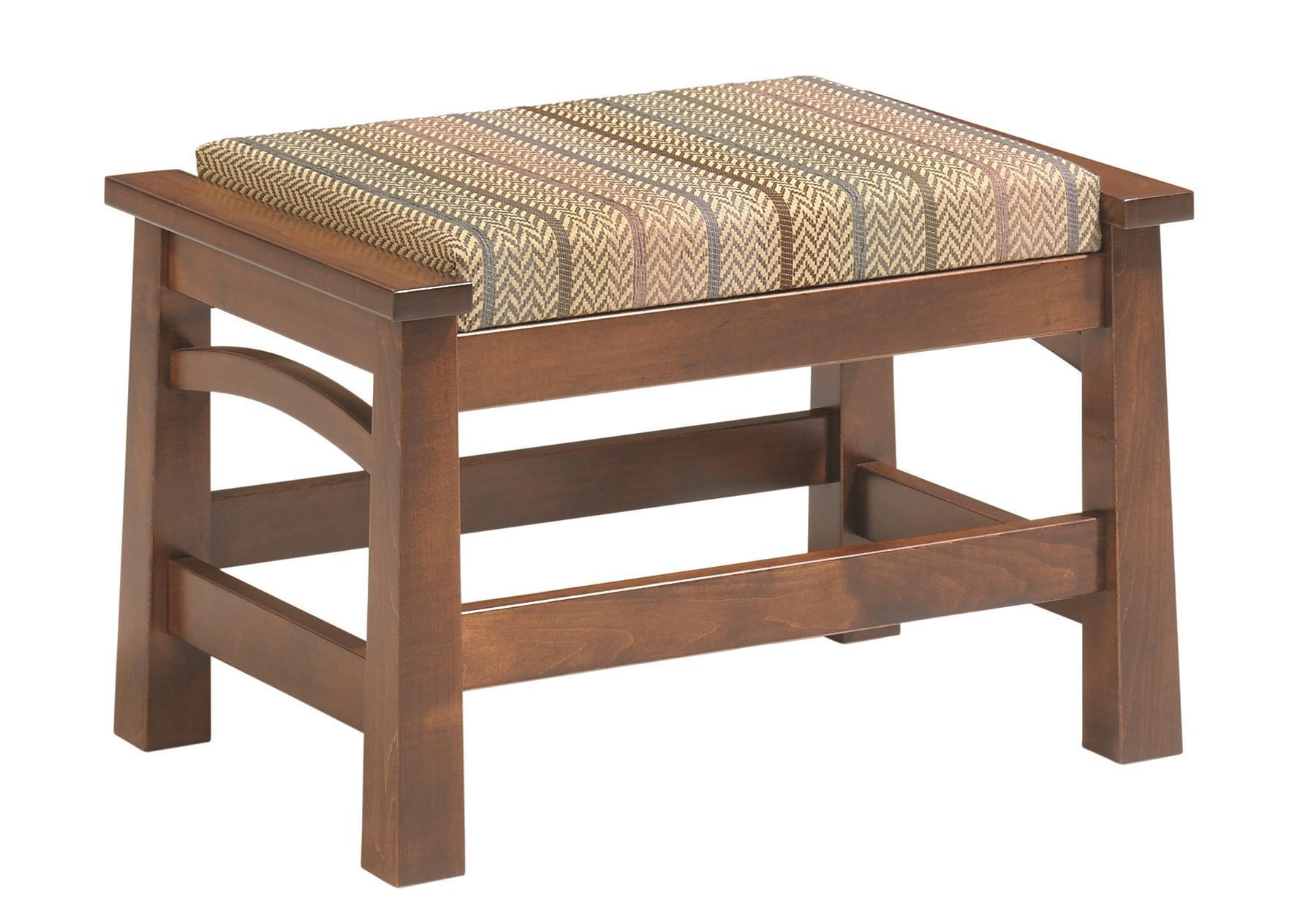 Amish Marion Arts and Crafts Mission Upholstered Ottoman