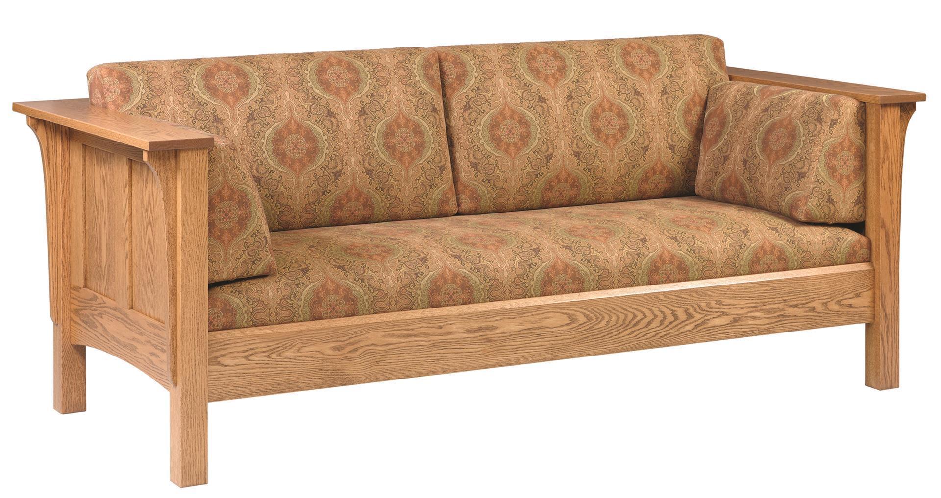 84" Wood Frame Custom Sofa from DutchCrafters Amish Furniture Store