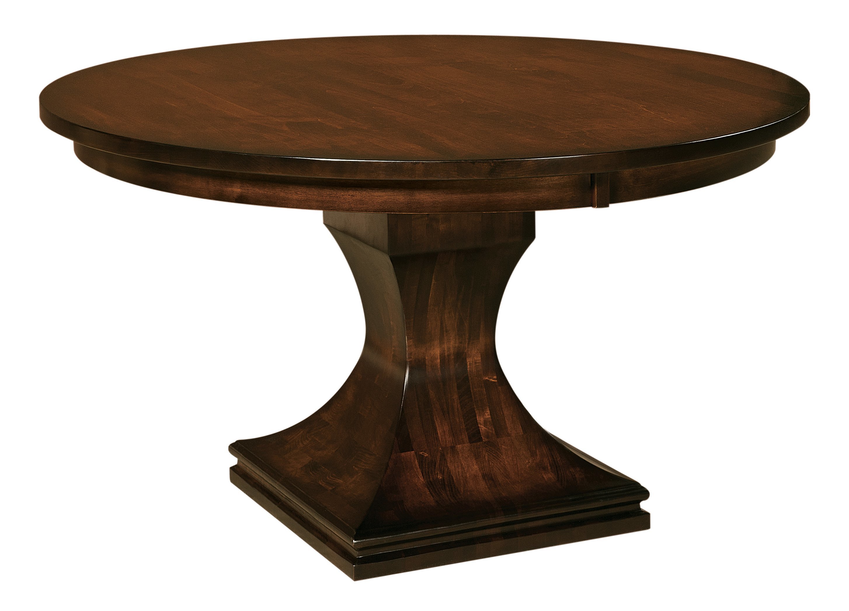 Solid Wood Modern Single Pedestal Dining Table from DutchCrafters