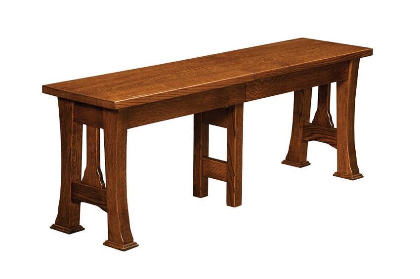 Trestle Backless Extension Bench - Amish Handcrafted Wood Furniture