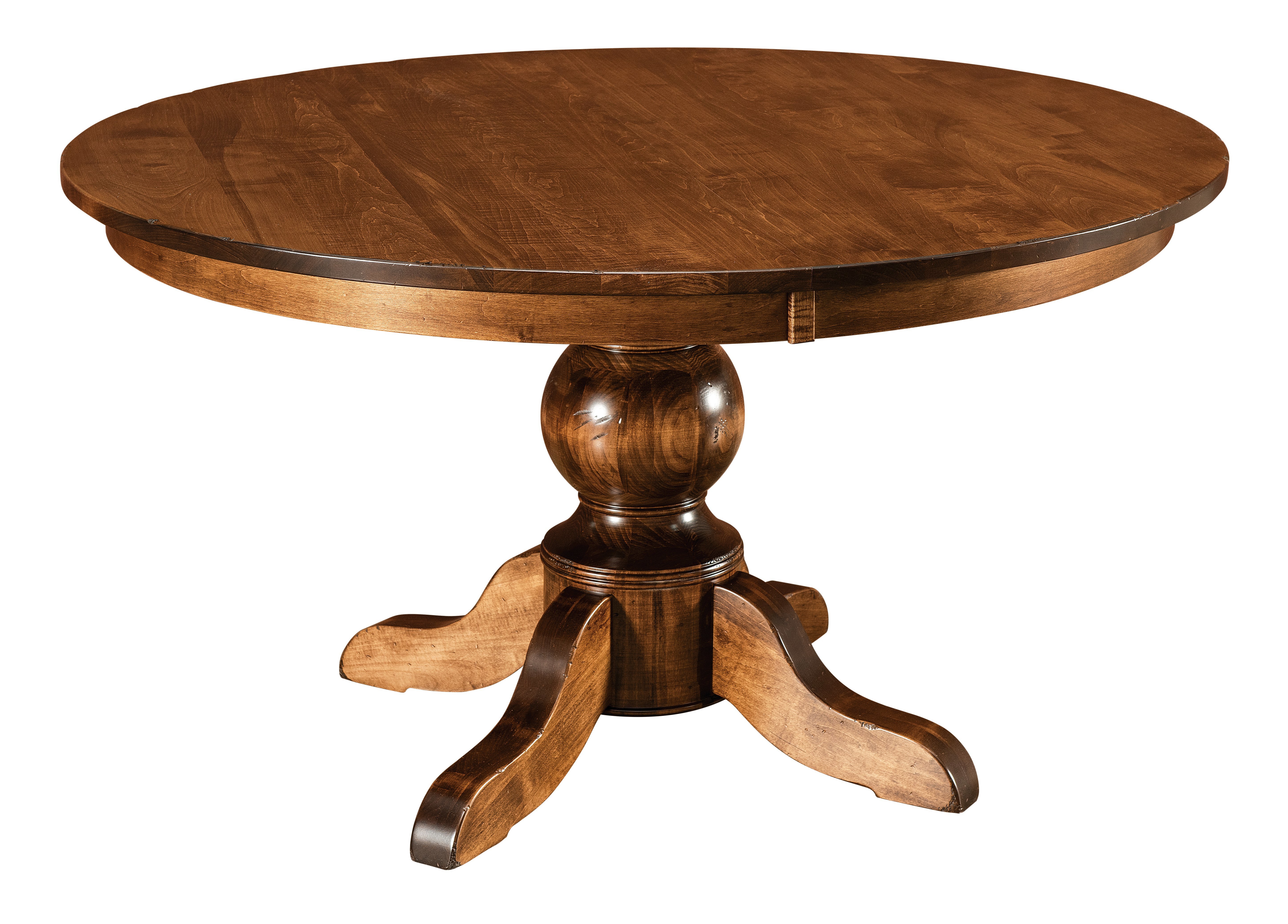 Traditional Single Pedestal Table - Amish Handcrafted Tables