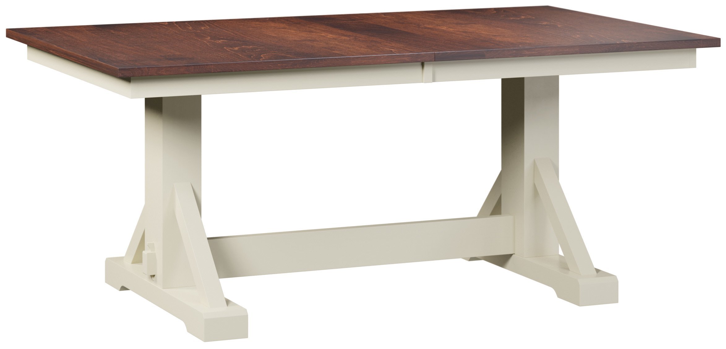 Farmhouse Trestle Dining Table - Amish Crafted from Solid Wood