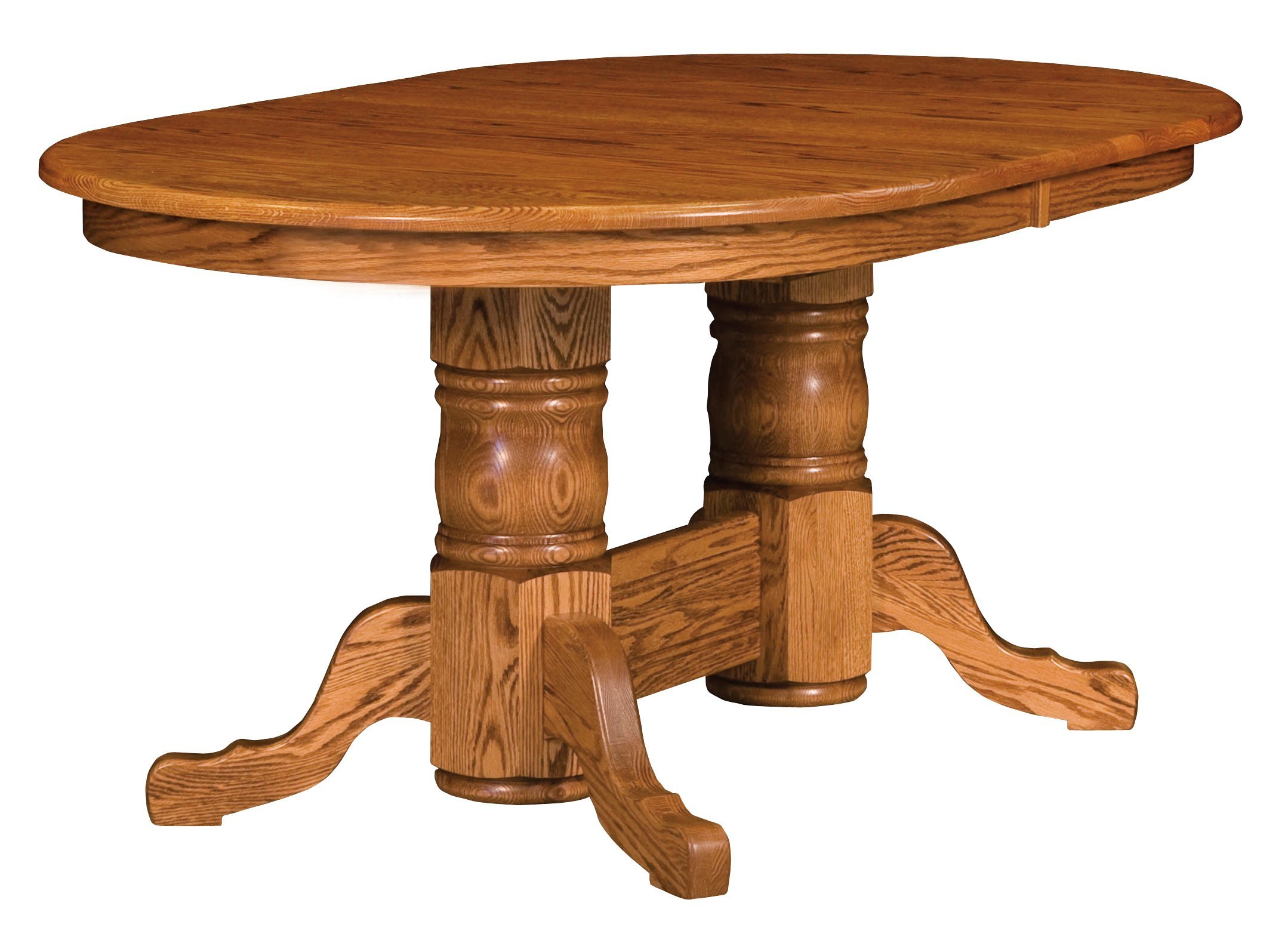 Hardwood Double Pedestal Dining Room Table from DutchCrafters Amish