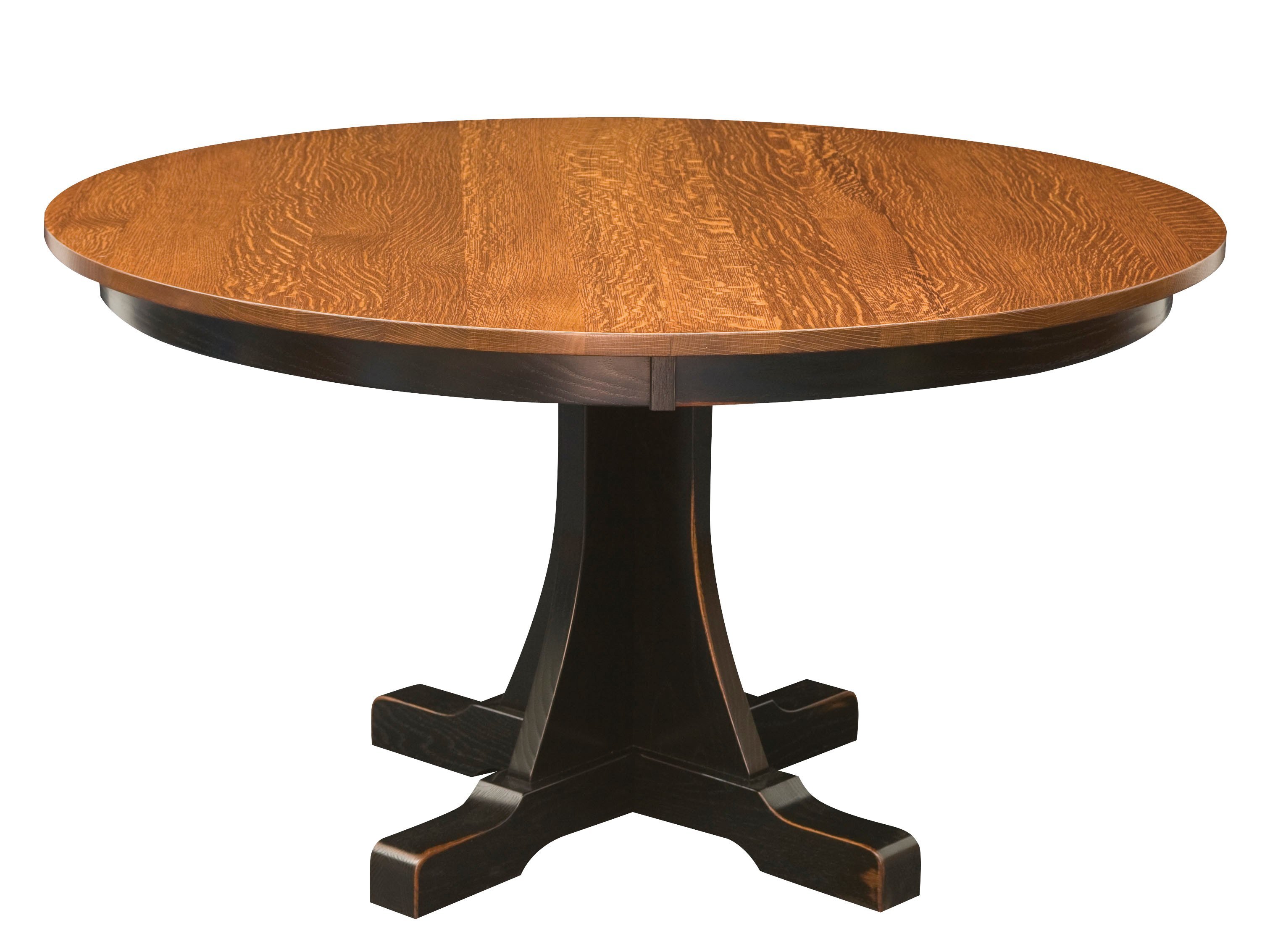 Solid Wood Mission Single Pedestal Table from DutchCrafters Amish